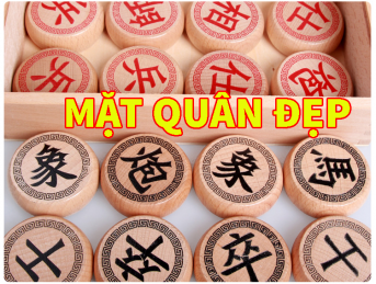 Bộ cờ tướng gỗ sồi kèm hộp sang trọng (quân lớn 4,5 cm)